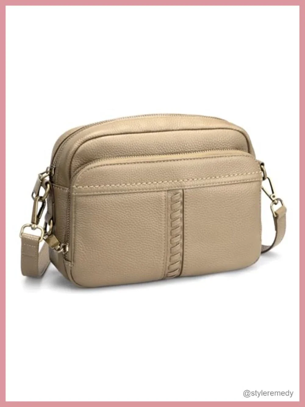 Genuine Leather Crossbody Bag for Women Anti-Theft RFID Wristlet Purse with